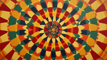 Vibrant Mandala Abstract Art Colorful Geometric Pattern