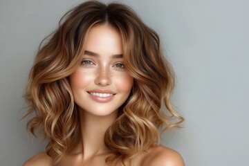 Portrait of a smiling woman with a bob haircut
