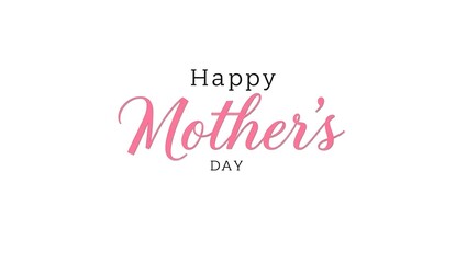 Obraz premium Mother's day greeting card. Vector banner with pink paper heart. Symbol of love and calligraphy text on gray background. mother day card with flowers decoration.