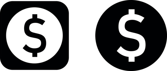 Dollar Symbol Vector Icon Set - Financial and Economic Graphics