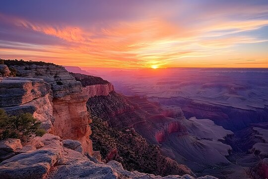grand canyon sunset, Generative AI