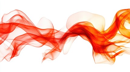 Abstract Red and Orange Flowing Fabric