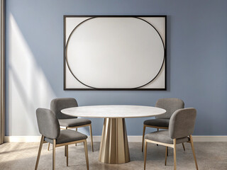 Frame mockup, ISO A paper size. Living room wall poster mockup. Interior mockup with house background. Modern interior design. 3D render