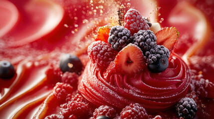 High-resolution close-up of delicious food plating featuring intricate details of garnishes, sauces, and desserts, highlighting the artistry and presentation of culinary delights