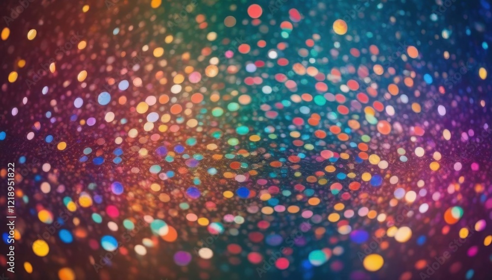 Poster vivid multicolored bokeh light background with circular abstract patterns