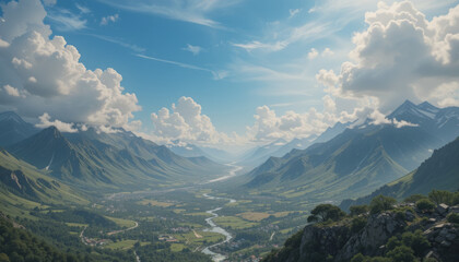 panorama of the mountains