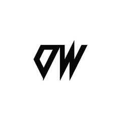 OW monogram logo design letter text name symbol monochrome logotype alphabet character simple logo