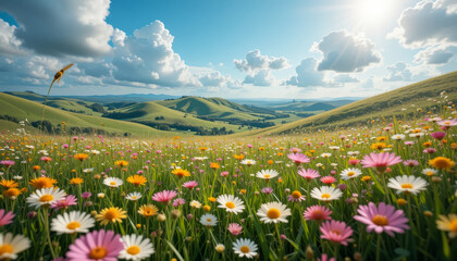 Fototapeta premium meadow with flowers