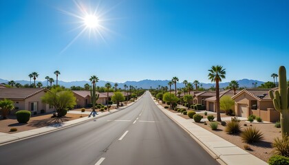 Naklejka premium Suburban Desert Landscape