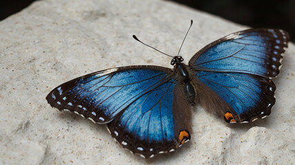 Close Up Butterfly Morpho Didius