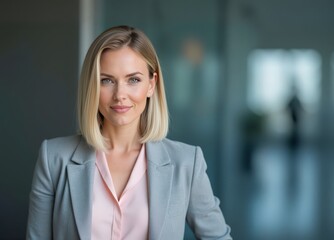 Fototapeta premium Confident professional woman in modern office environment