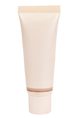 One tube of skin foundation isolated on white