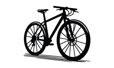cycle Vector, Flat bicycle icon, bicycle silhouette vector white background