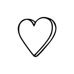a line art drawing of a heart icon