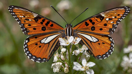 Fototapeta premium Close Up Black and orange viceroy butterfly