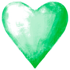 A soft watercolor heart with gentle gradient tones