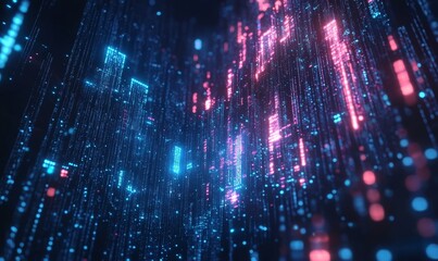 Obraz premium Futuristic AI Concept: Digital Transformation with Artificial Intelligence Brain and Big Data Integration in Cyber Space and Cloud Computing, Generative AI