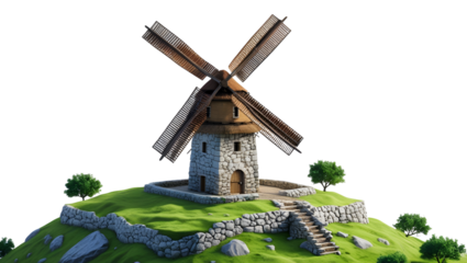 old windmill in the countryside