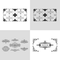 creative Decorative line borders, elegant design elements. Vector set of ornate patterns for invitations