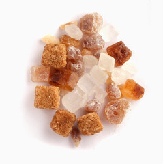 set of sugar on a gray background