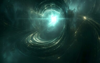 Obraz premium Abstract Swirling Nebula Cosmic Energy Vortex