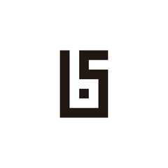 Letter bs square geometric symbol simple logo vector