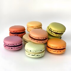 Fototapeta premium Assorted Colorful Macarons French Pastry Sweets