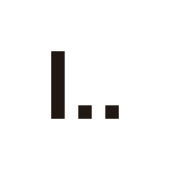 Obraz premium Letter L graphic geometric symbol simple logo vector