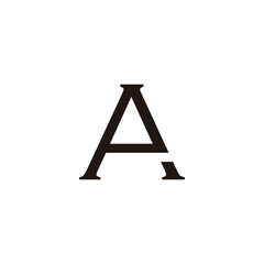 Letter AP PA A P simple, geometric symbol  simple logo vector