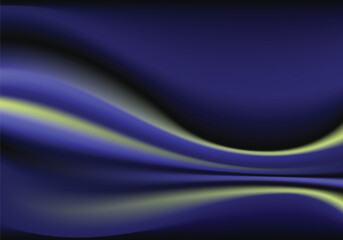 This image features dark blue abstract waves with touches of soft yellow light, creating an elegant and futuristic effect