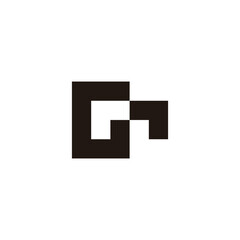 Letter G n key geometric symbol simple logo vector