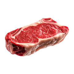 A pieces of fresh Lamb chop cut, isolated on white background, showcasing culinary concept.