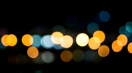 Heart-shaped bokeh lights glowing softly against a dark background
