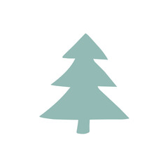 Christmas Tree vector silhouette 