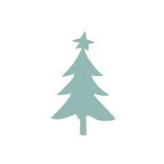 Christmas Tree vector silhouette 
