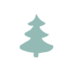 Christmas Tree vector silhouette 