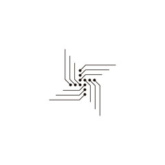 Technology, modern, electric geometric symbol simple logo vector
