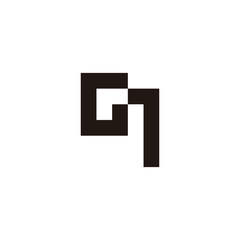 Letter G 7 square geometric symbol simple logo vector