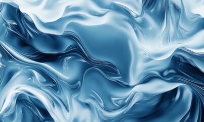 Obraz premium Abstract Blue Wave-like Texture Background with Smooth Fluid Shapes and Soft Lighting for Design Projects and Modern Art Concepts, Generative AI