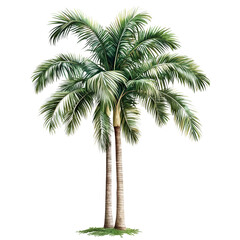 Palm tree, cutout, detailed cutout of palm tree, palm tree, graphic cutout, palm tree cutout design, realistic cutout of palm tree, on a transparent backgrounds