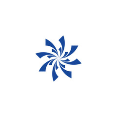 Ribbon, round geometric symbol simple logo vector