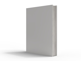 Blank Magazine or Book cover mockup design isolated on white background. Template for presentation...