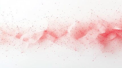Fototapeta premium Abstract red network digital connection with artistic wave patterns on white background