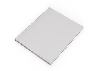 Blank Magazine or Book cover mockup design isolated on white background. Template for presentation a publisher, notebook, catalogs, brochures, magazines, diary, journal, booklet or publication