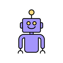 Icon a robotic, isolated against a clean background.
