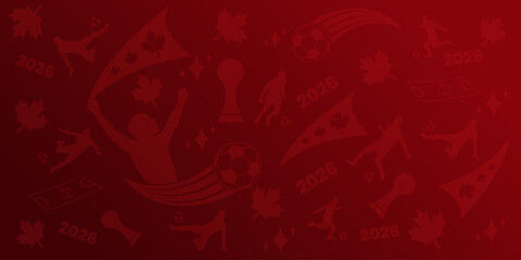 Creative template design for World Cup America, canada, Mexico 2026, Football Background for banner, card, website, vector illustration.