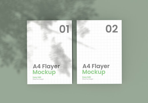 Two Pieces of Paper Mockup