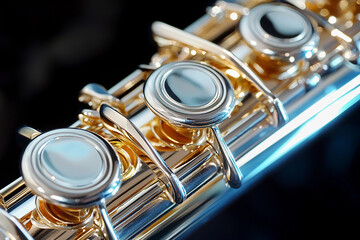 Obraz premium Captivating flute showcased with striking lighting