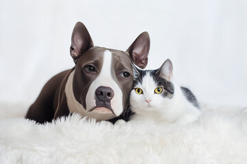 Heartwarming Bond: American Staffordshire Terrier Dog and Little Kitten
American Staffordshire Terrier Dog Adopting a Kitten: A Story of Friendship