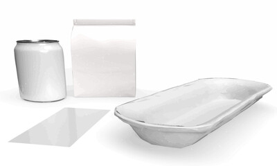 white plastic container